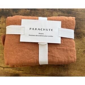 Parachute Linen Shams in Terracotta
